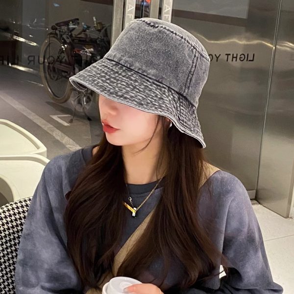 Simple Denim Bucket Hat for Sun Protection