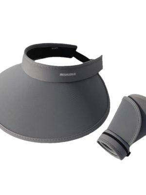 Wide-brimmed sun hat with open top