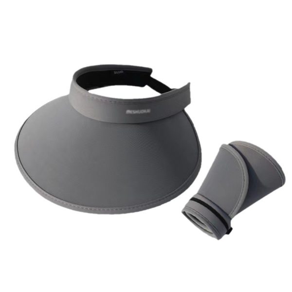 Wide-brimmed sun hat with open top